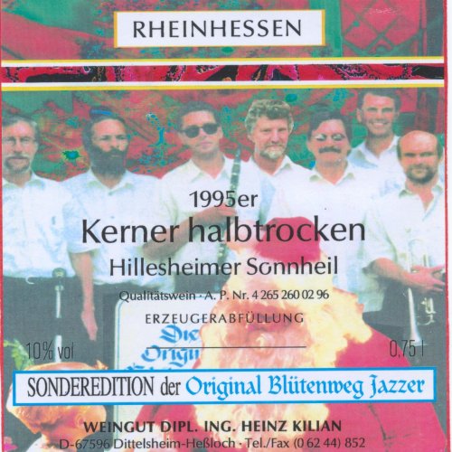 Ein guter Jahrgang: Der Original Blütenweg-Jazzer Wein, Jahrgang 1995, Kerner halbtrocken